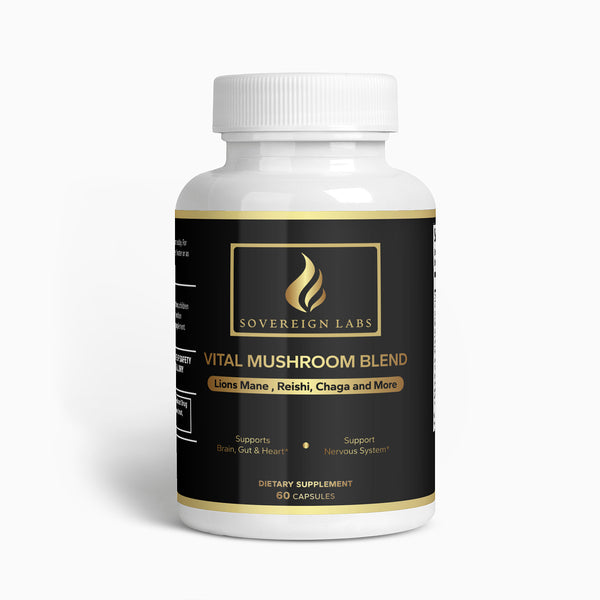 Vital Mushroom Blend - A Perfect Synthesis of Lions Mane, Cordyceps, Reishi, Chaga, Turkey Tail and More