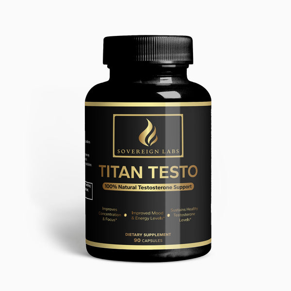 Titan Testo Testosterone Booster - Natural Stamina, Increased Motivation & Muscle Growth