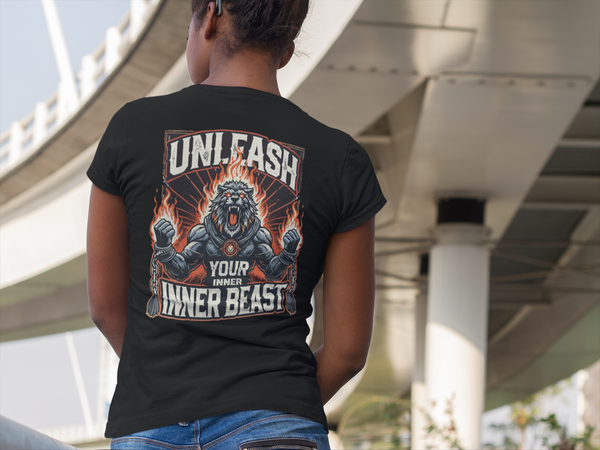 Copy of Copy of Women's Midweight Cotton Tee - Rise Sovereign - Inner Beast Gym Shirt