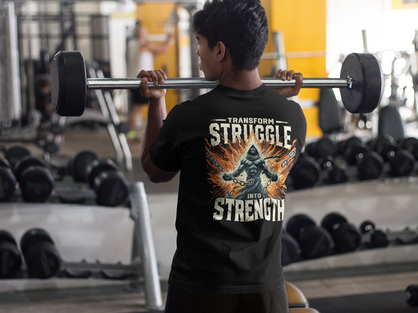 Struggle Into Strength Inspirational Gym Shirt - Motivation for Your Workout - RISE SOVEREIGN