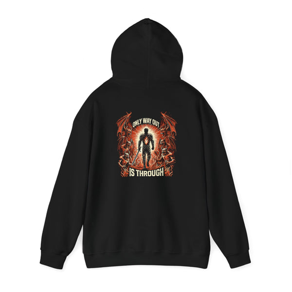 ONLY WAY OUT Hoodie - Unisex Heavy Blend™ Hooded Sweatshirt - RISE SOVEREIGN