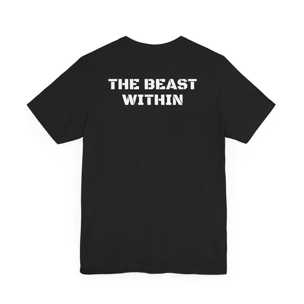 Inspirational Gym Shirts for Men - Motivation for Your Workout - THE BEAST WITHIN - Back